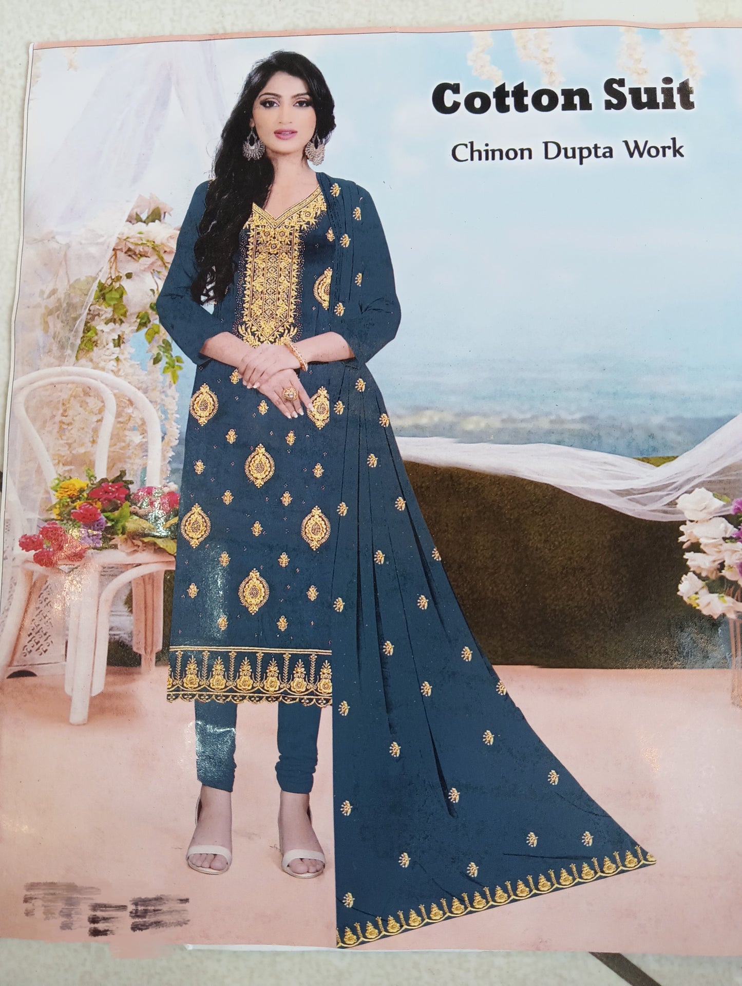 Real cotton jarkan suit set of 4pic