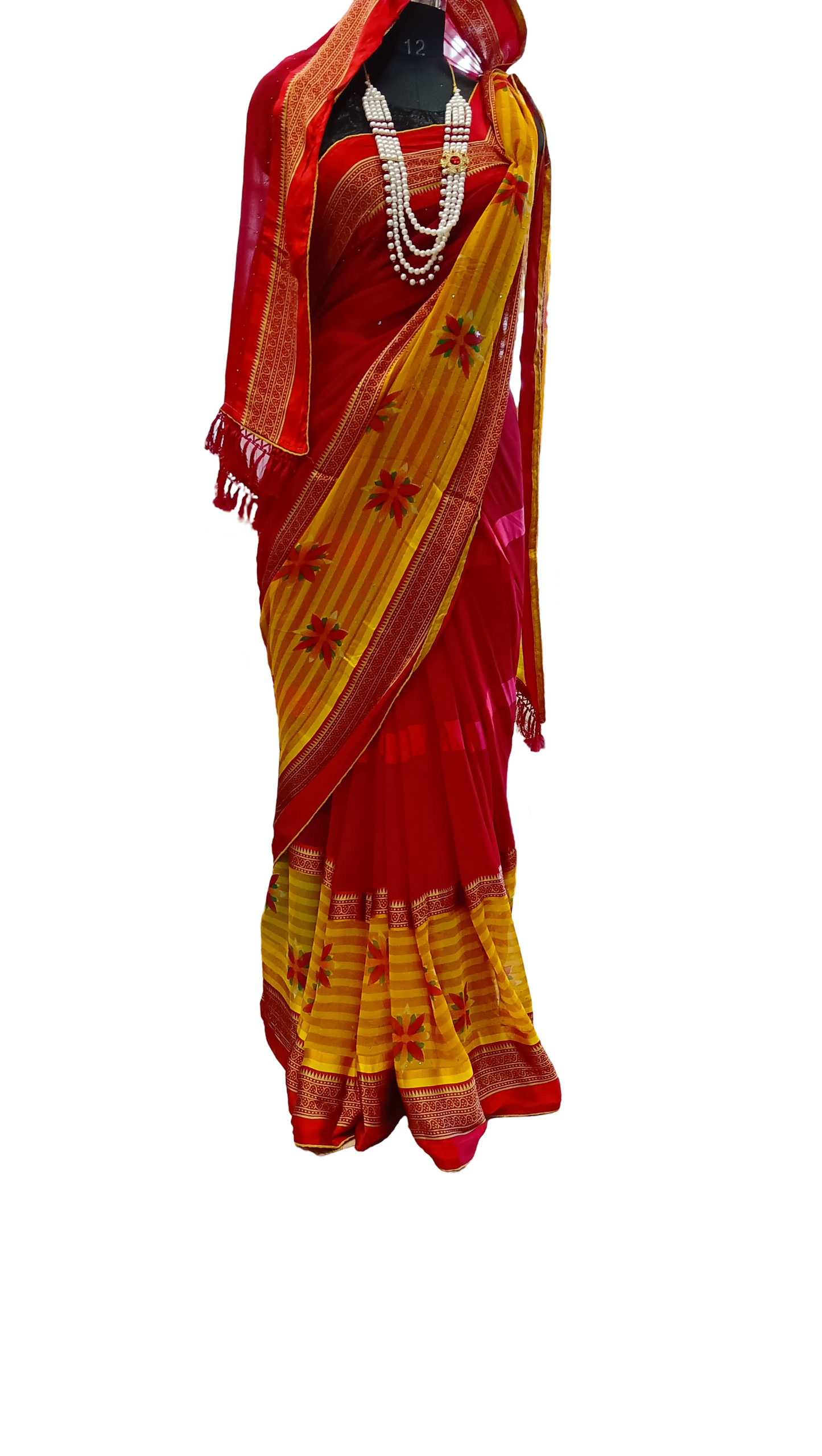 Matwali Fancy Weightless Satin Patta Sarees set of 6pic