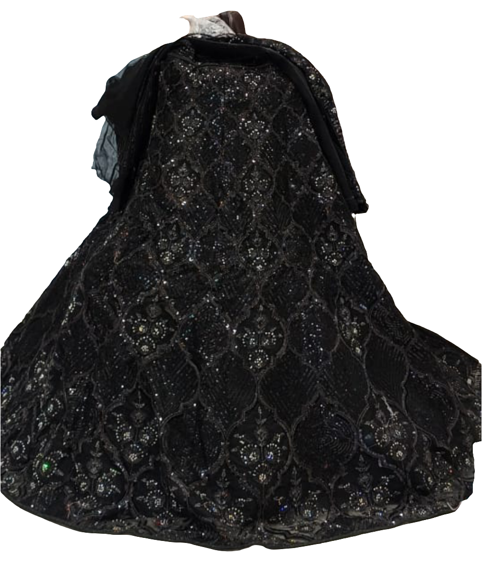 Surbhi black desiner lehanga
