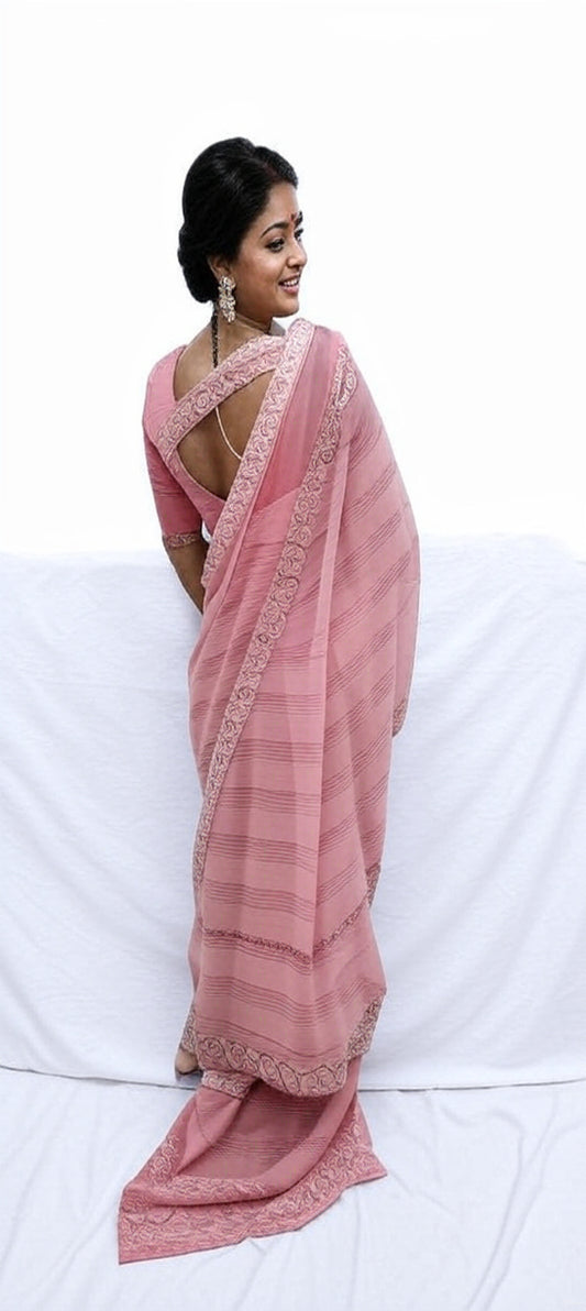 BERRYBLACK LIGHT FANCY SAREES