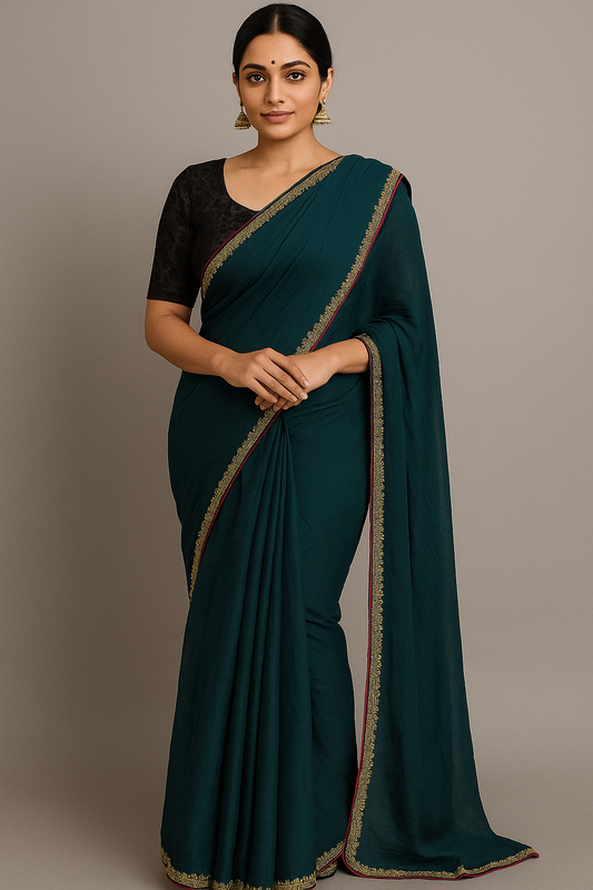 MANAYA FANCY JACQURD BORDER SAREE