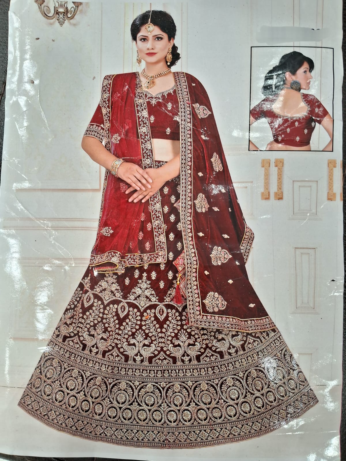 Vishu designer lehenga with double dupatta