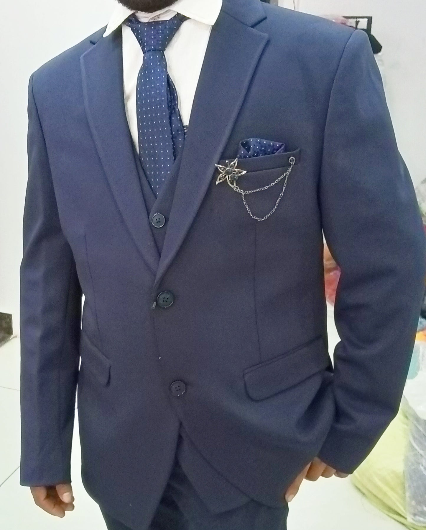 Classy men regular fit five piece suit