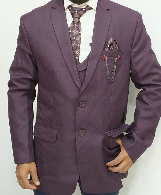 Classy men regular fit five piece suit