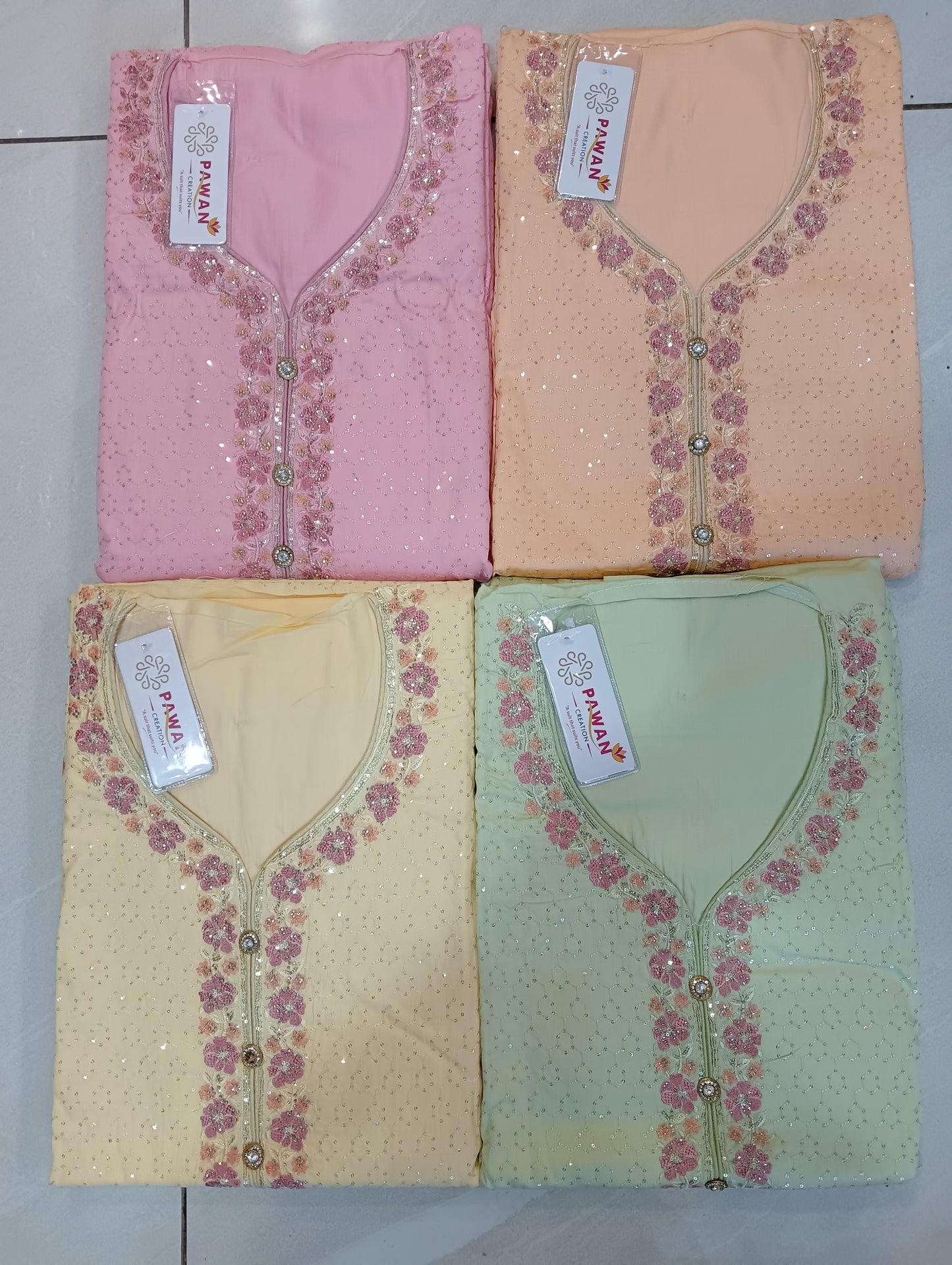 Pawan fancy designer suit set of 4pic