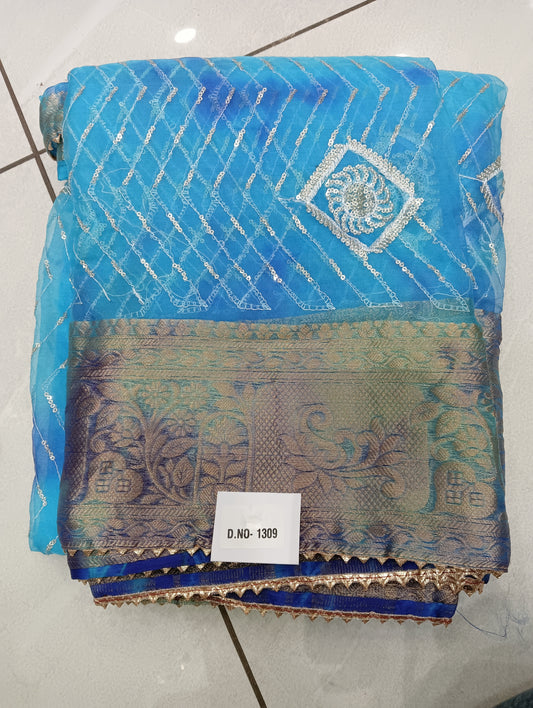 New fancy organza saree