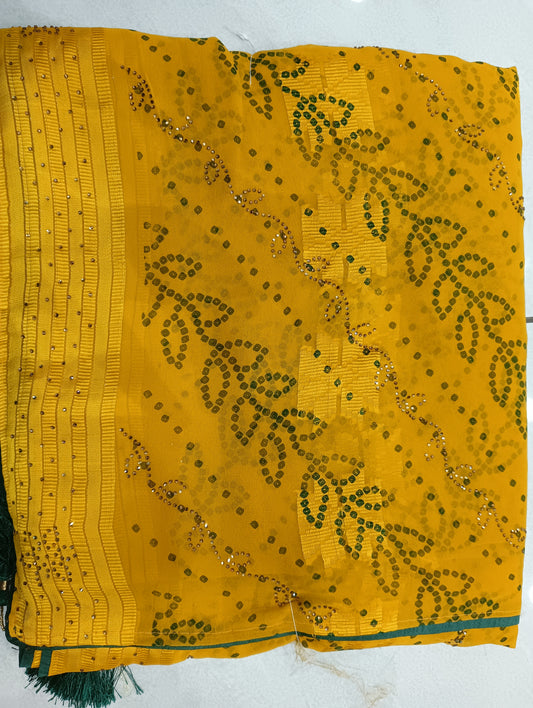 Ruchi designer saree with fancy blouse