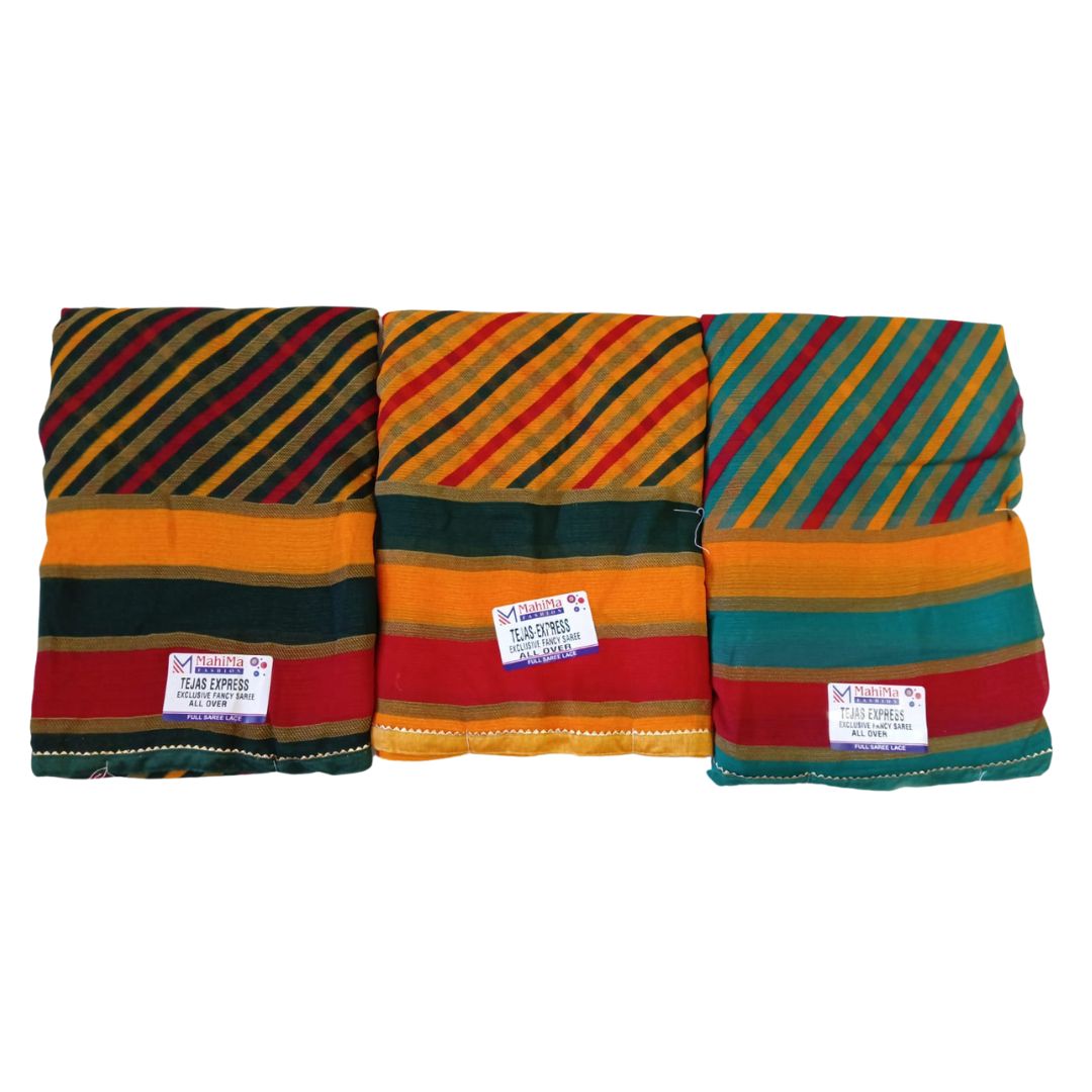 Tejas Express Fancy Sharmili  Set of 3 Saree